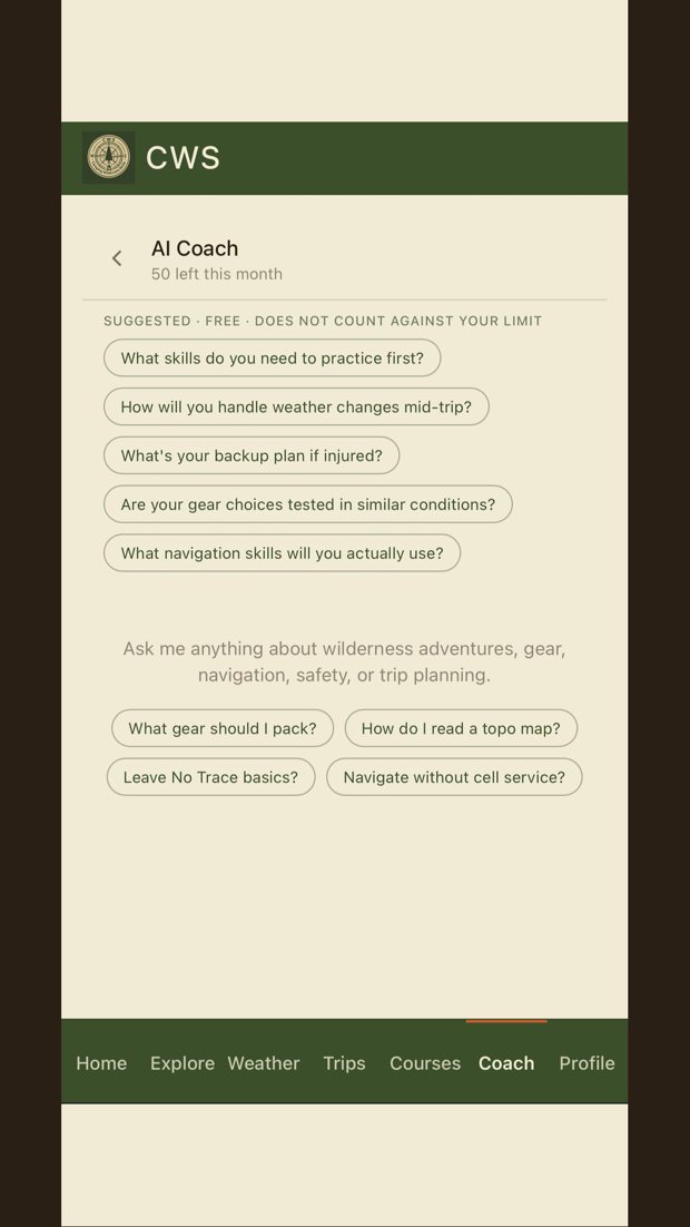 AI Coach chat with suggested questions